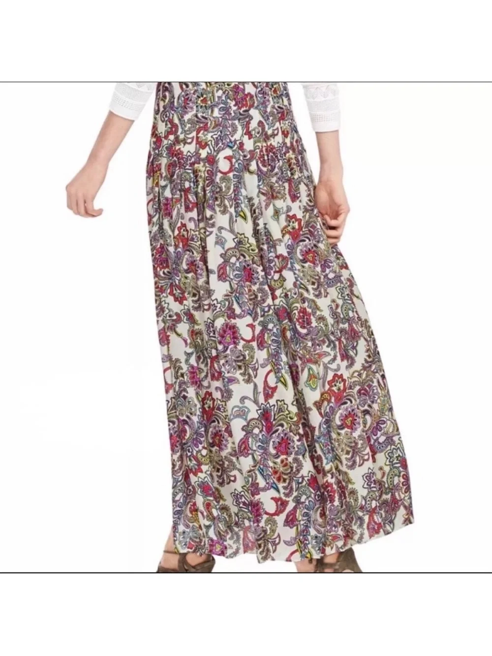 Banana Republic Colorful Paisley Maxi Skirt 0